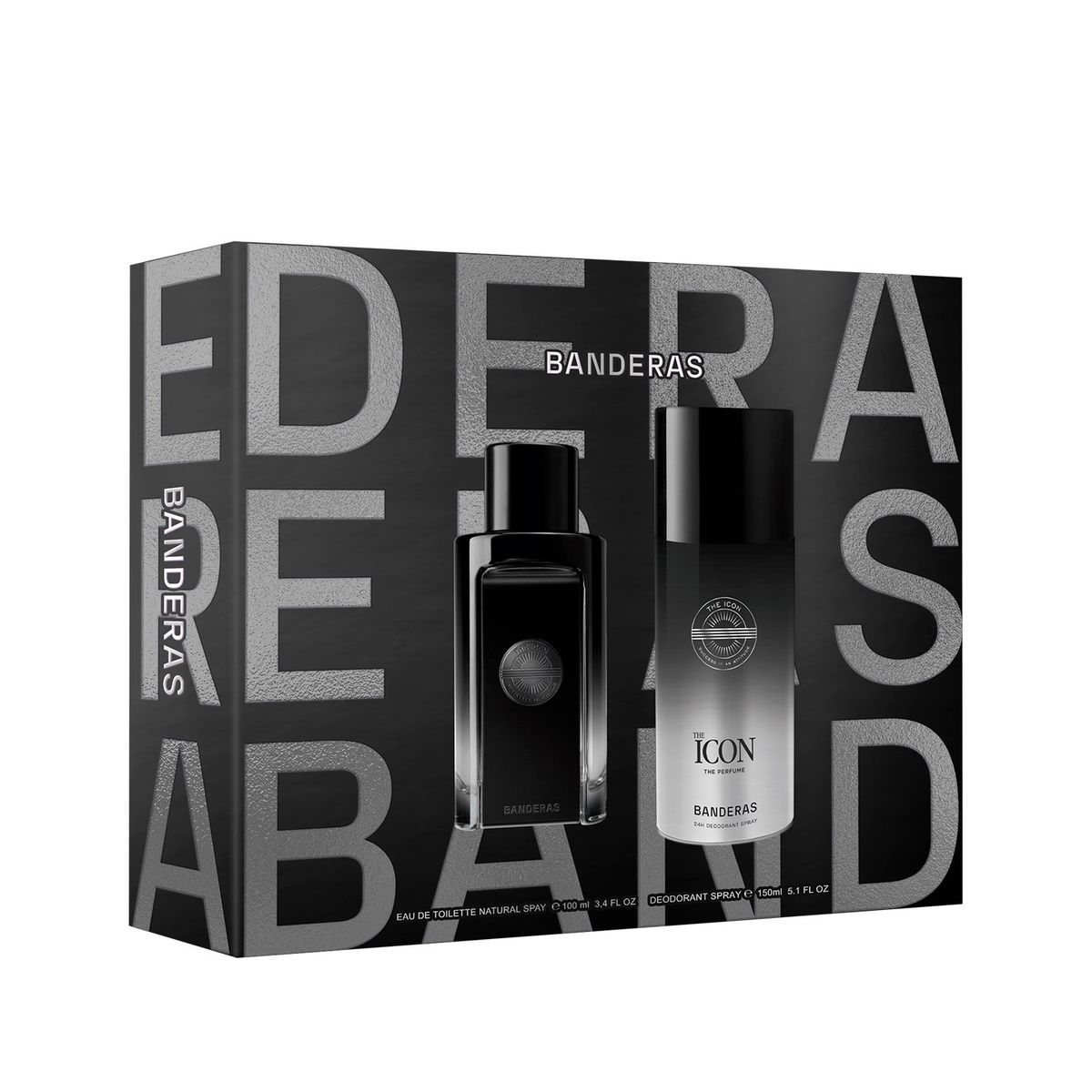 BANDERAS - Set de Perfume Banderas Icon Hombre Incluye: Perfume Icon 100 ml y Desodorante Spray 150 ml 