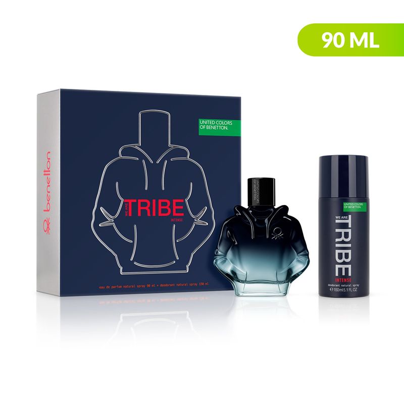 BENETTON - Set de Perfume Hombre Tribe Benetton Incluye: Perfume EDP 90 ml + Desodorante 150 ml