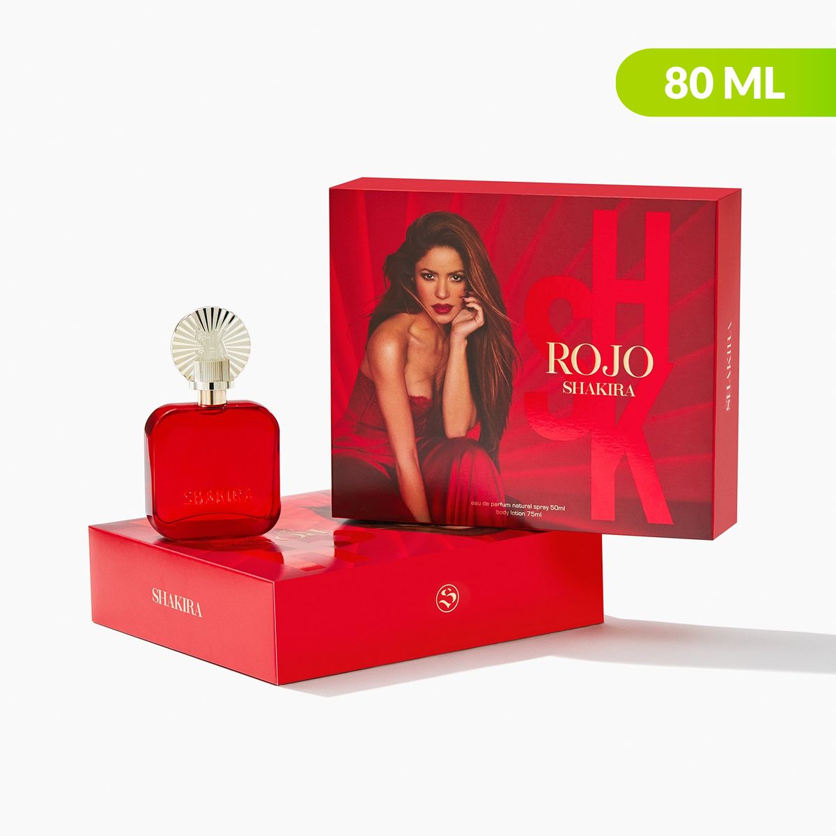 SHAKIRA - Set de Perfume Mujer Shakira Rojo Incluye: Eau de parfum 50ml y Body Lotion 75ml 