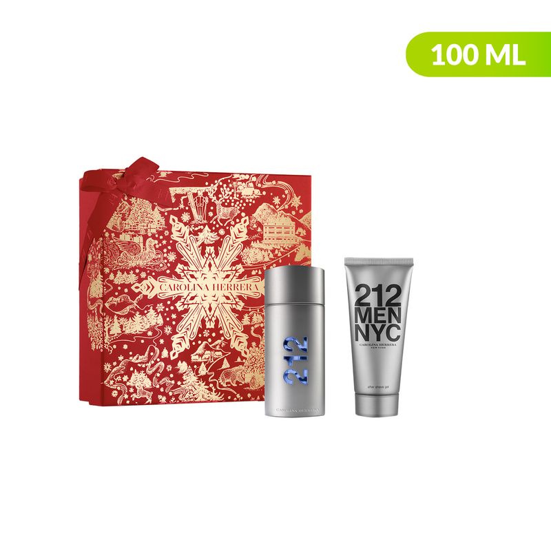 CAROLINA HERRERA - Set de Perfume 212 Men NYC Hombre Carolina Herrera Incluye: Perfume 100 ml + After Shave 100 ml