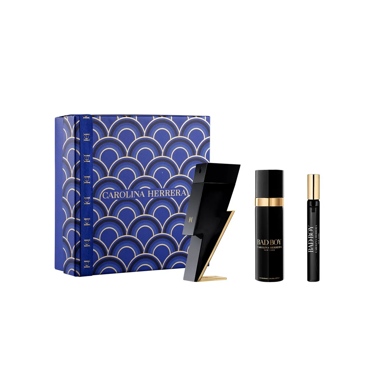 CAROLINA HERRERA - Set de Perfume Bad Boy Hombre Carolina Herrera Incluye: Perfume Eau toilette 100 ml + sodorante 100 ml + Eau Toilette 10 ml 