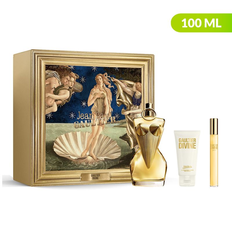 JEAN PAUL GAULTIER - Set de Perfume Mujer Jean Paul Gaultier Divine Incluye: Perfume 100ml + Loción Corporal 75 ml + Eau de Parfum 10 ml