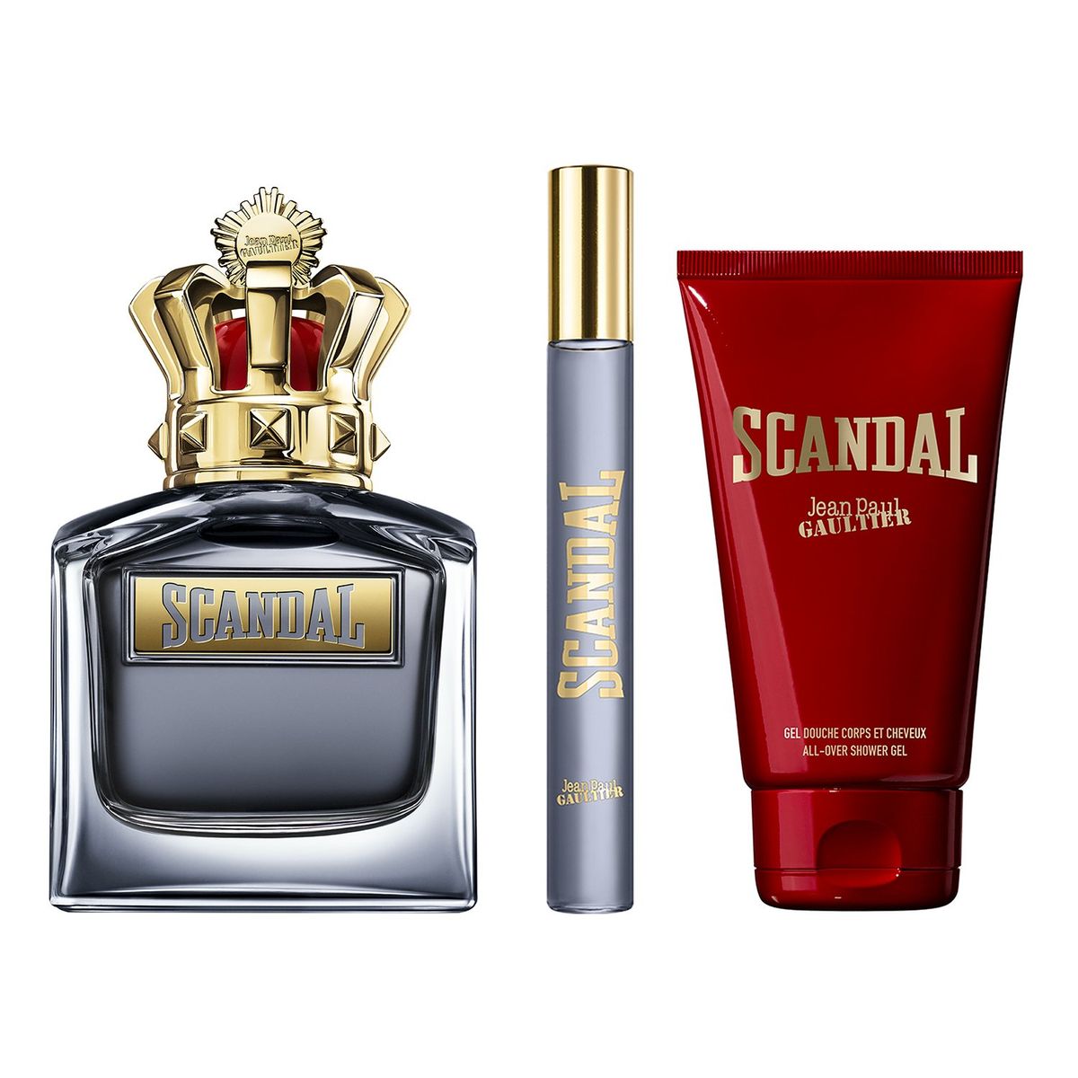 JEAN PAUL GAULTIER - Set de Perfume Hombre Jean Paul Gaultier Scandal Incluye: Perfume 100 ml + All Over Gel Baño 75 ml + Eau de toilette For Him 10 ml 