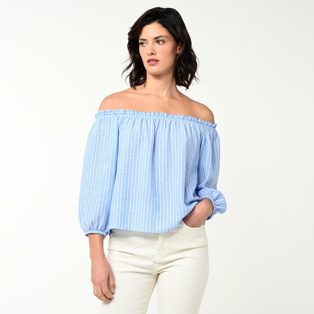 UNIVERSITY CLUB - Blusa Mujer Manga Larga de Algodón University Club