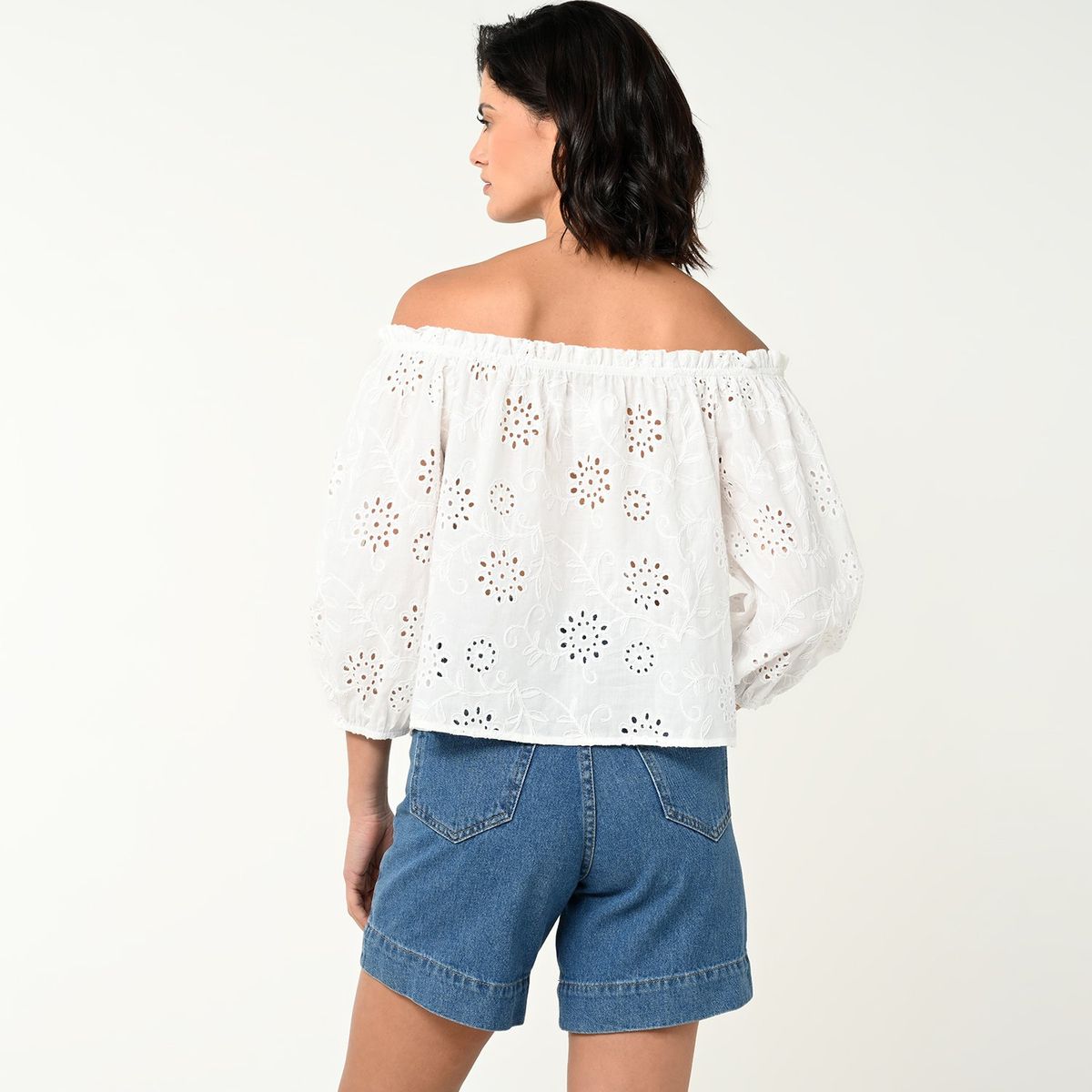 UNIVERSITY CLUB - Blusa Mujer Manga Larga de Algodón University Club