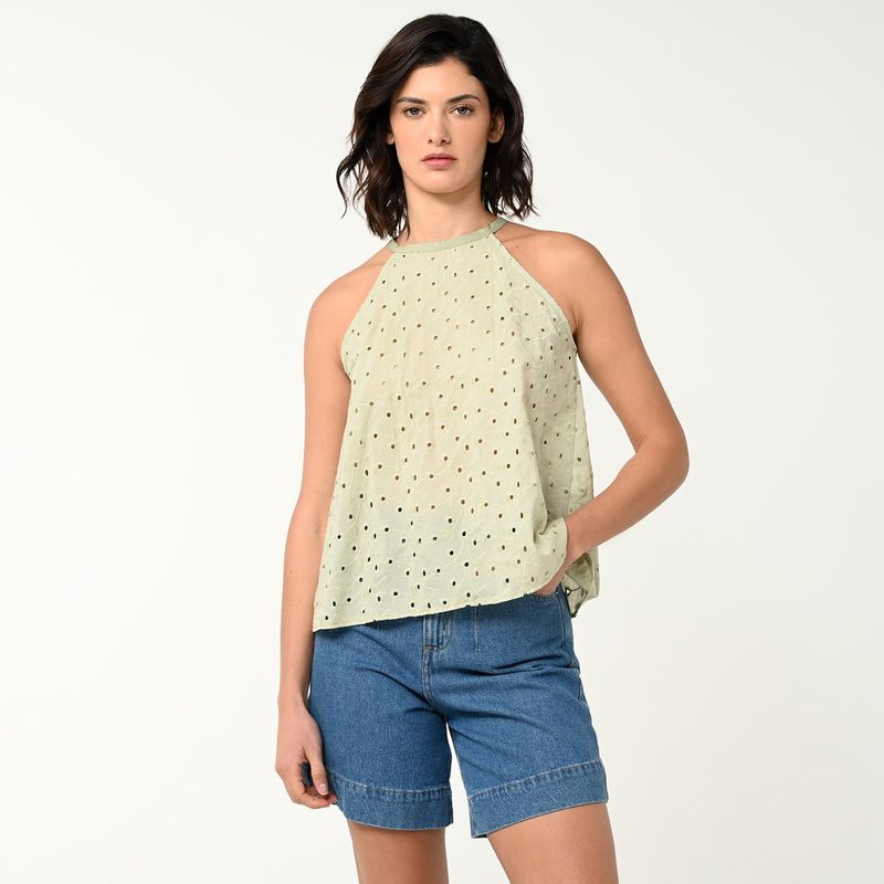 UNIVERSITY CLUB - Blusa Mujer Manga corta de Algodón University Club