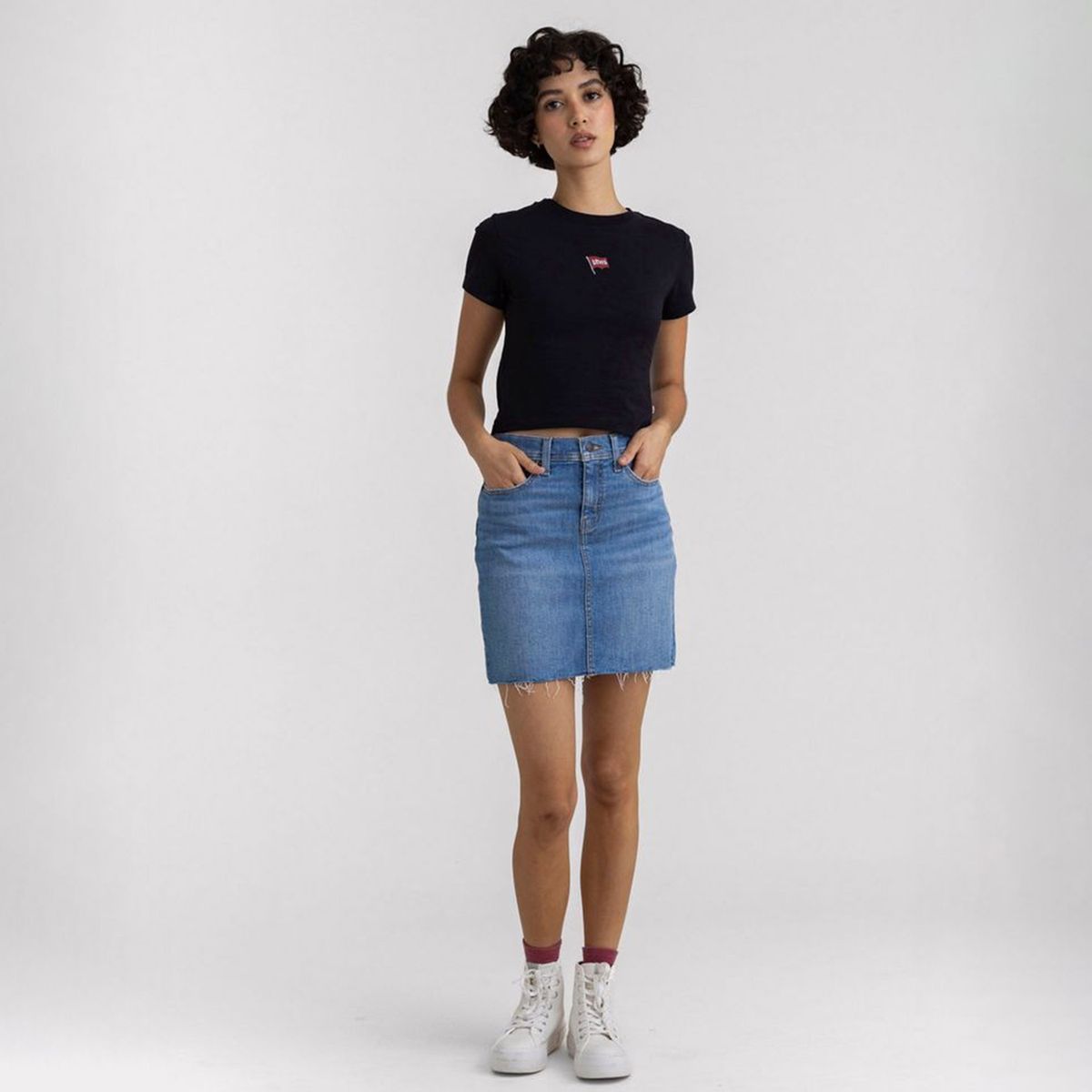 LEVIS - Falda de jean Mini Mujer de Algodón Levis