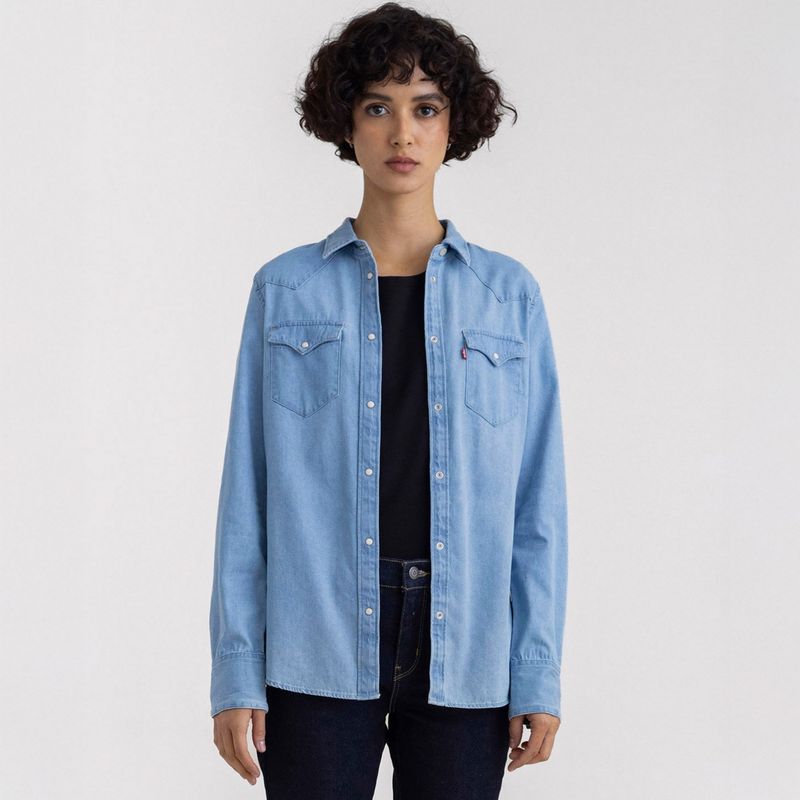 LEVIS - Camisa Mujer con aplique Manga larga de Algodón Levis