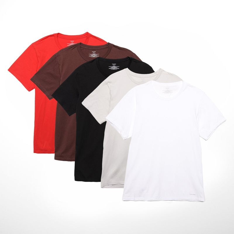 CALVIN KLEIN - Camiseta Hombre Pack de 5 de Algodón Calvin Klein