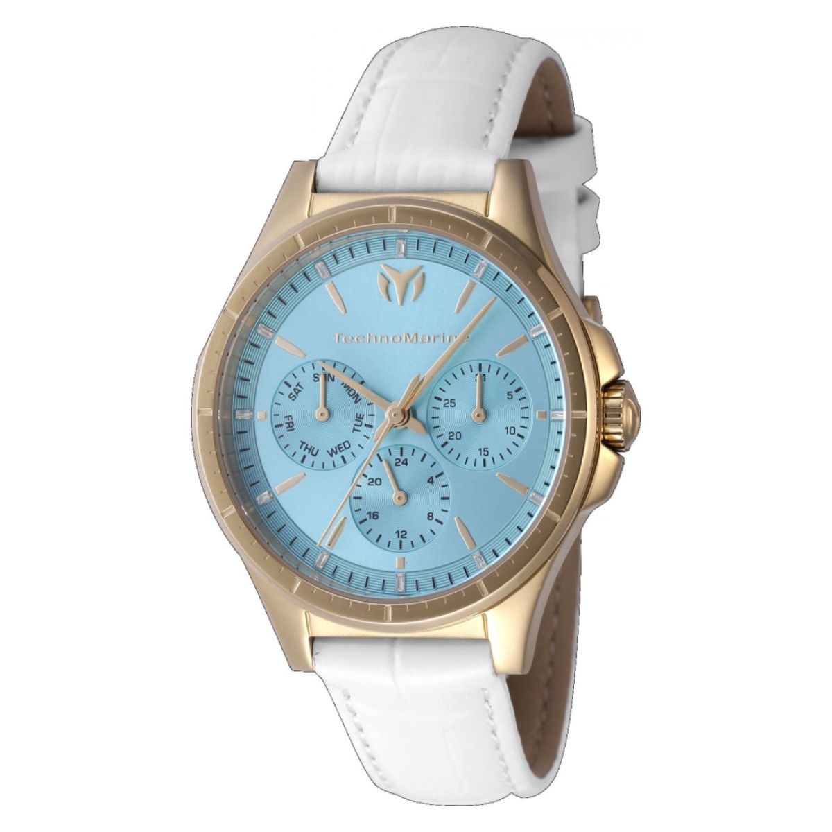 TECHNOMARINE - Reloj Technomarine Para Mujer Moonsun. Reloj Análogo Cuero Blanco