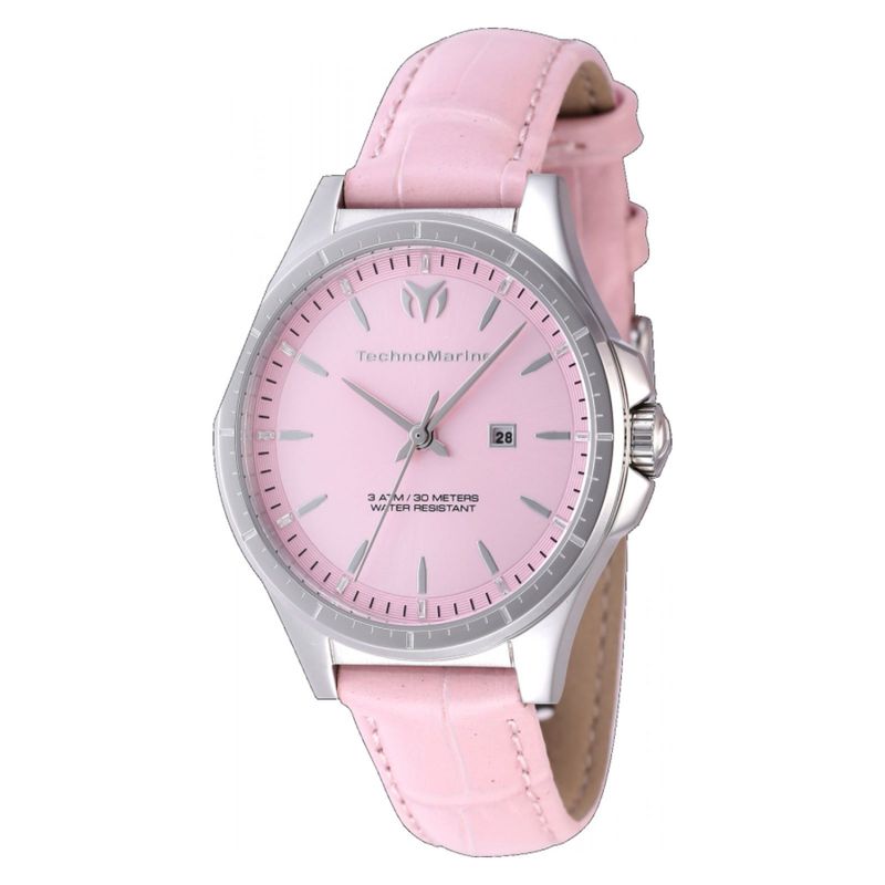 TECHNOMARINE - Reloj Technomarine Para Mujer Moonsun. Reloj Análogo Cuero Rosado