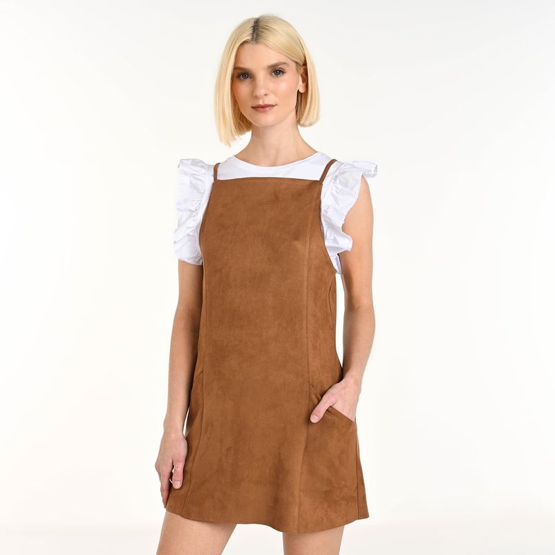 BASEMENT - Vestido Mujer Corto de Algodón Basement