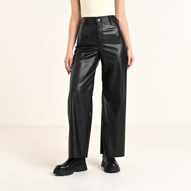 BASEMENT - Pantalón Wide Leg Mujer Tiro medio Basement
