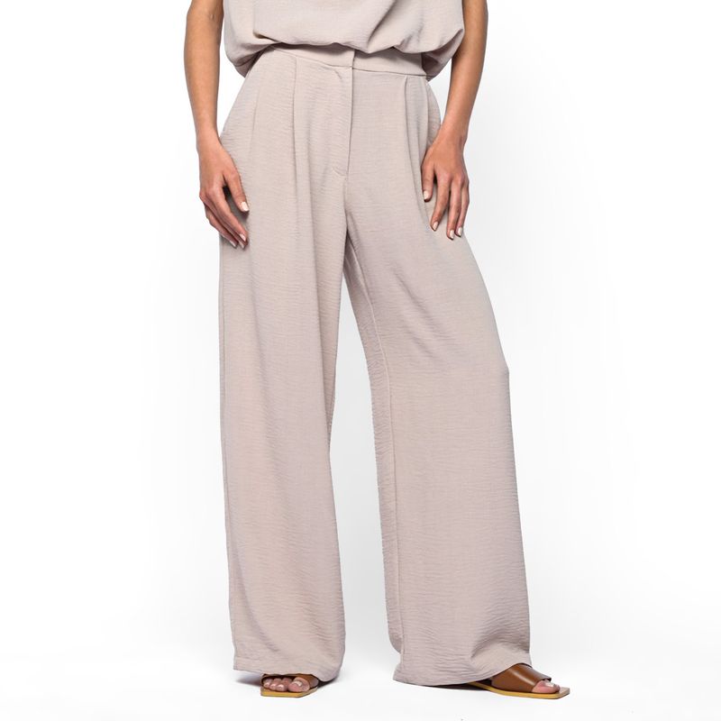 BASEMENT - Pantalón Wide Leg Mujer Tiro alto Basement