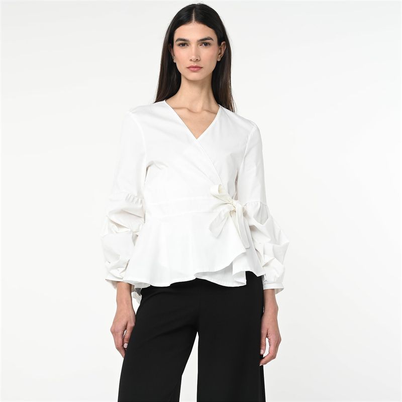 BASEMENT - Blusa Mujer Manga larga de Algodón Basement