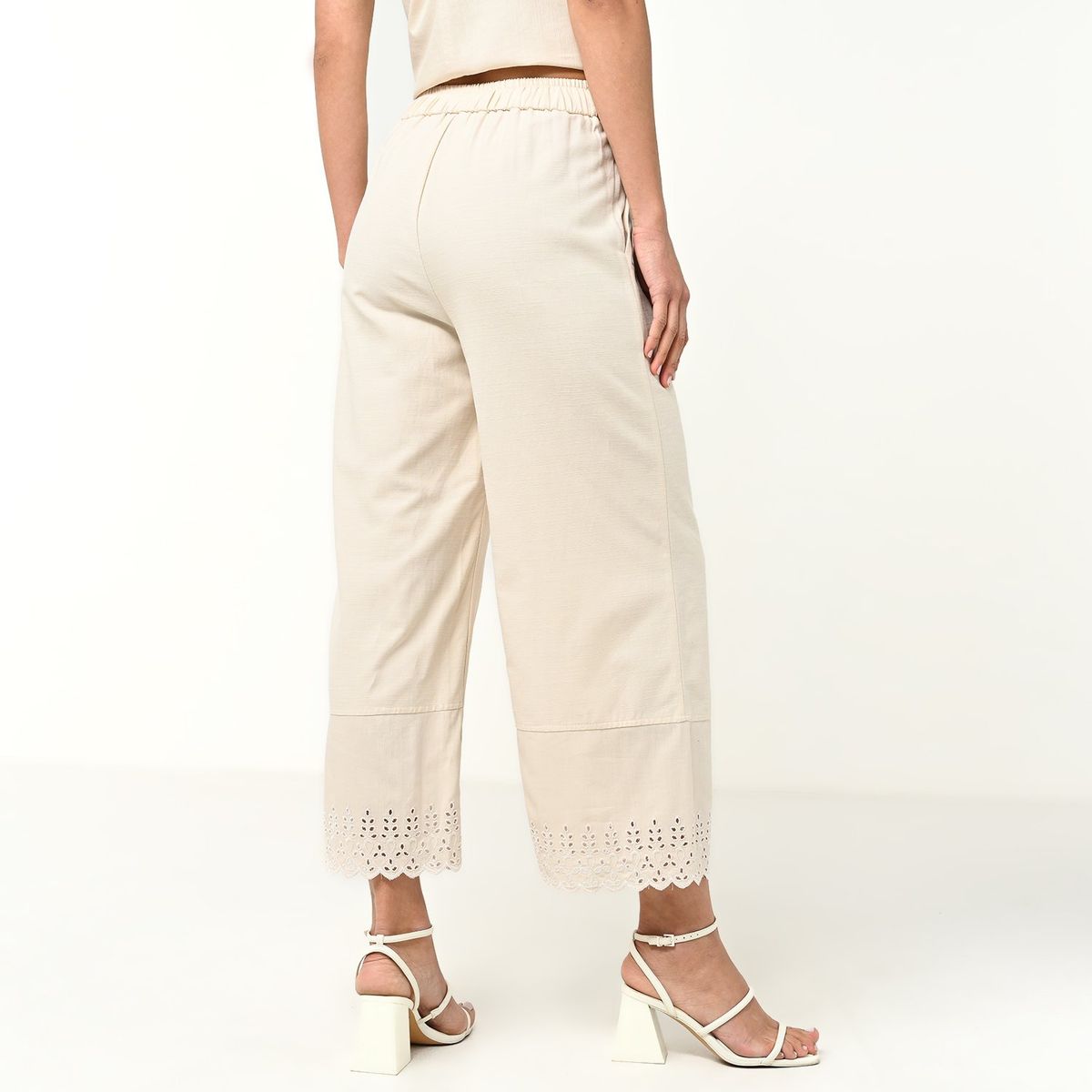 BASEMENT - Pantalón Culotte Mujer Tiro medio Basement