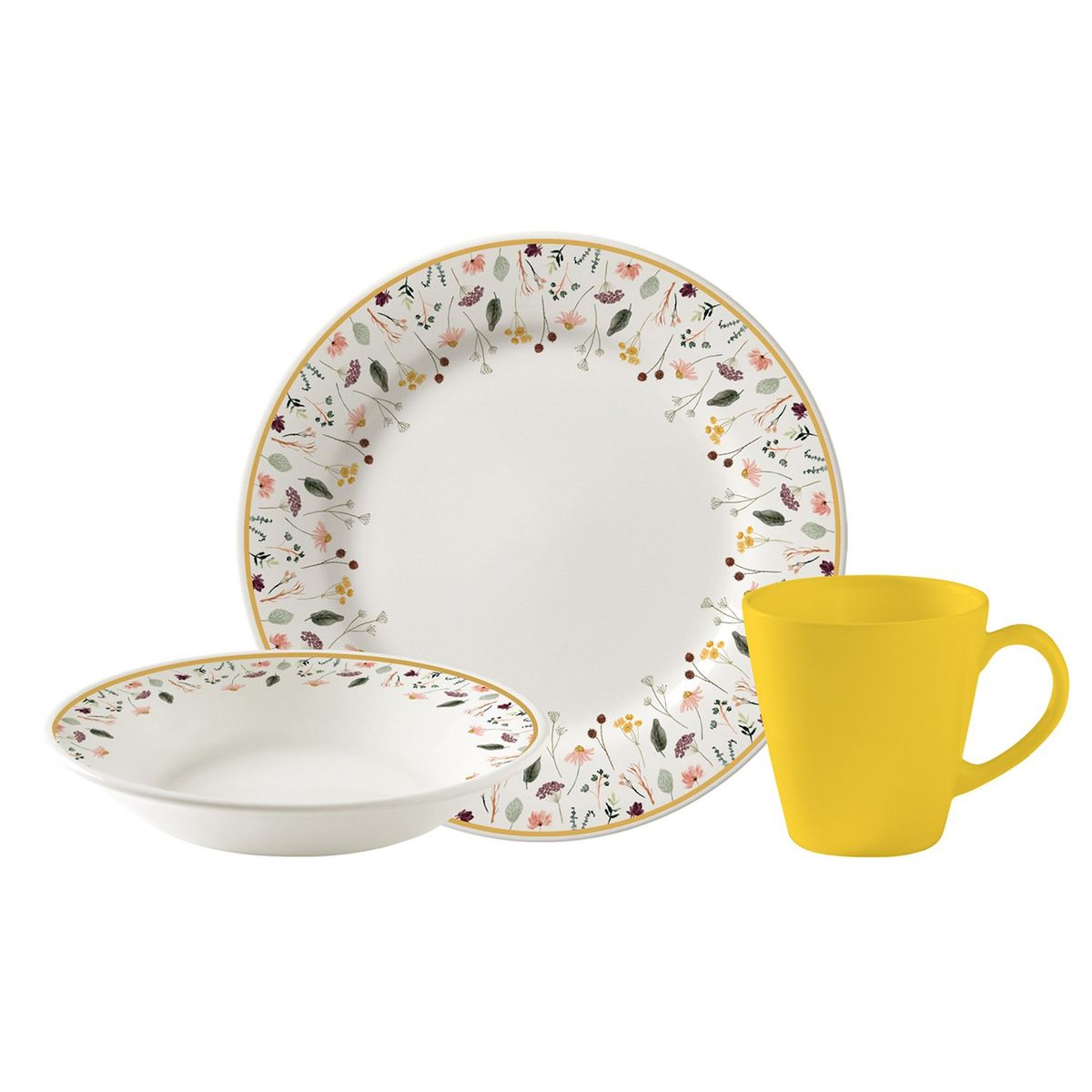 CORONA - Vajilla Corona: 4 puestos 12 piezas Asley