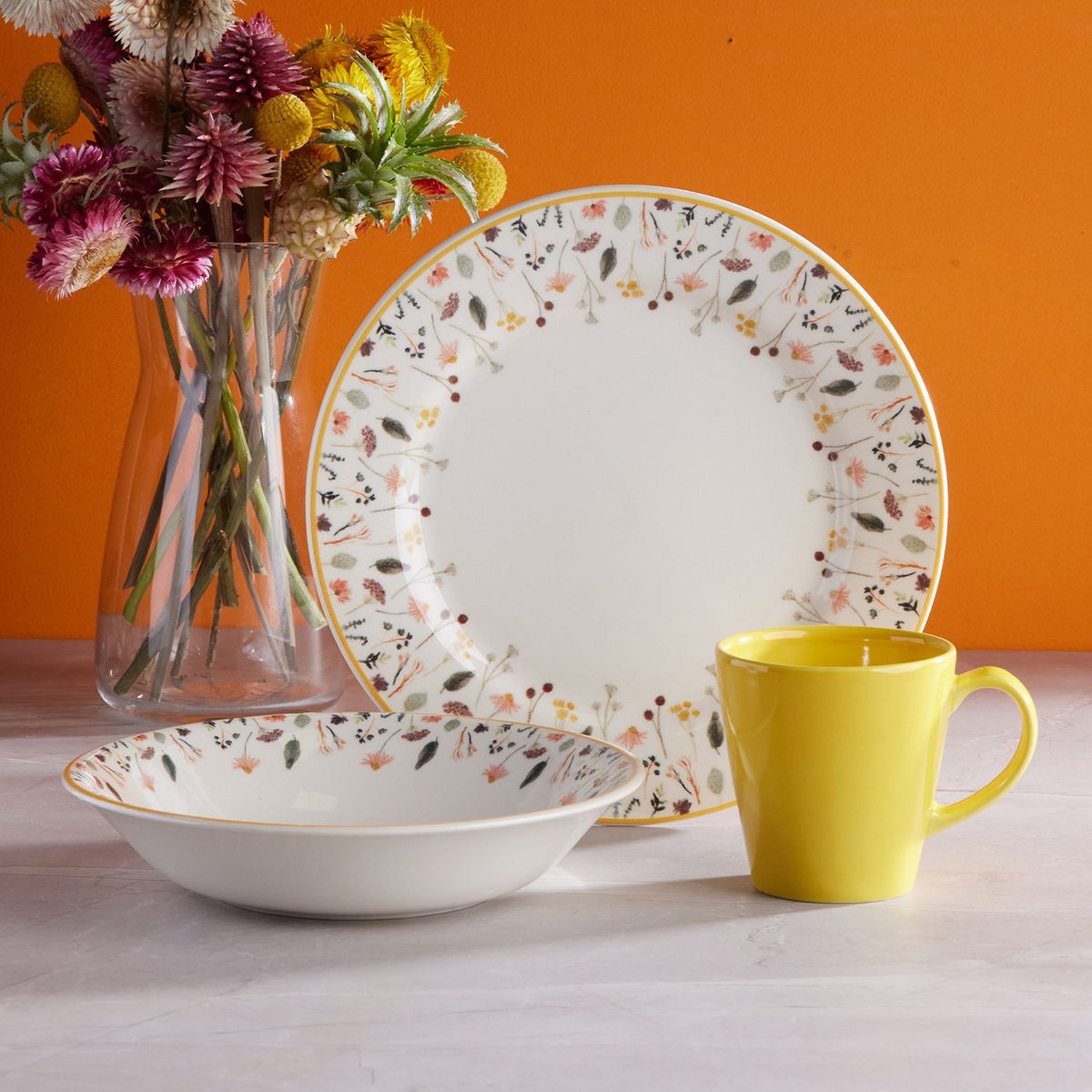 CORONA - Vajilla Corona: 4 puestos 12 piezas Asley