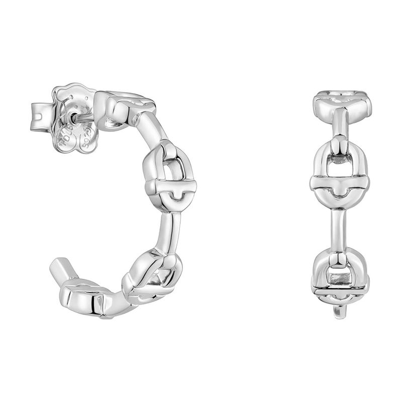 TOUS - Aretes de aro logo de plata 17,4 mm TOUS MANIFESTO