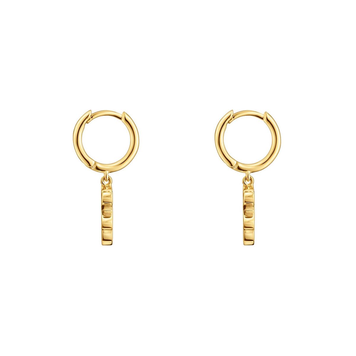TOUS - Aretes aro con baño de oro 18 kt sobre plata y detalle oso dije Sweet Dolls