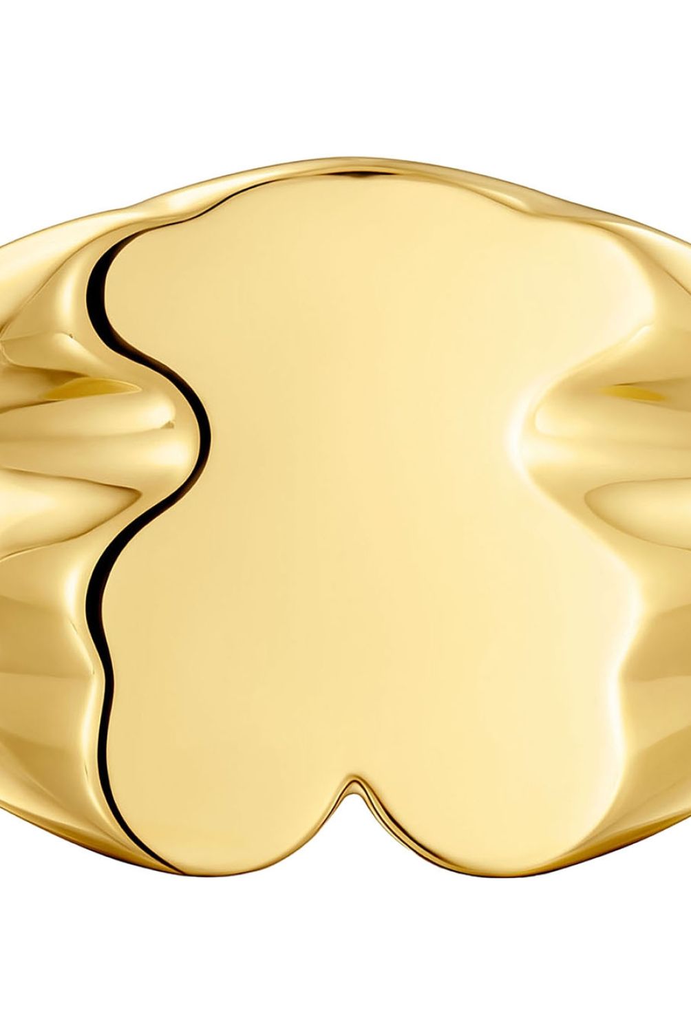 TOUS - Anillo sello oso 15 mm con baño de oro 18 kt sobre plata Sweet Dolls
