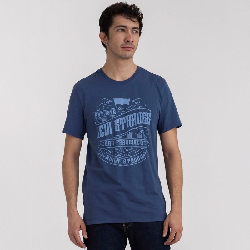 LEVIS - Camiseta Hombre Con Estampado Recto de Algodón Levis