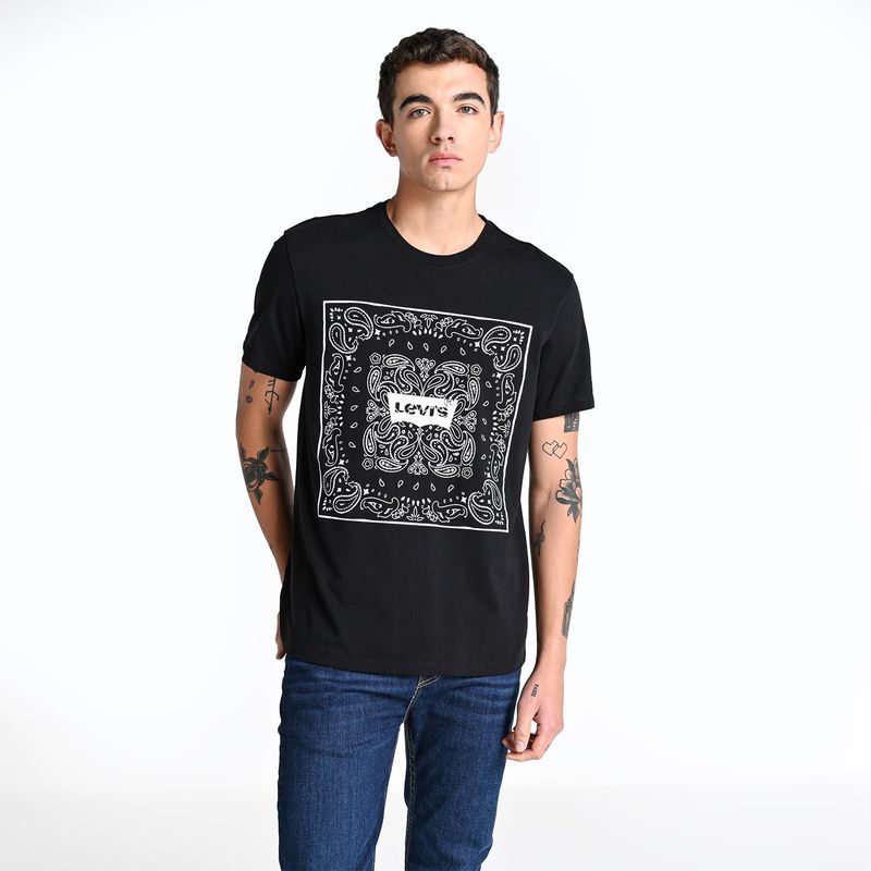LEVIS - Camiseta Hombre Con Estampado Recto de Algodón Levis