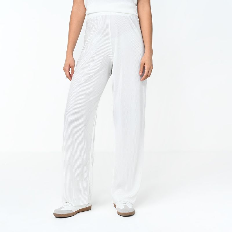 BASEMENT - Pantalón Wide Leg Mujer Tiro medio Basement