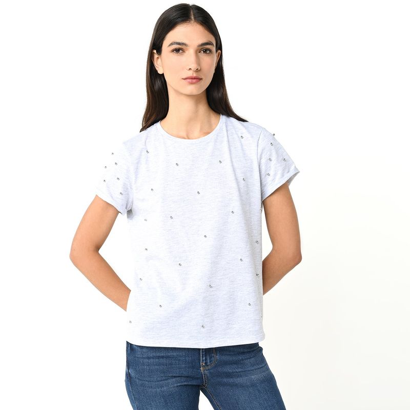 BASEMENT - Camisetas Mujer Manga corta de Algodón Basement