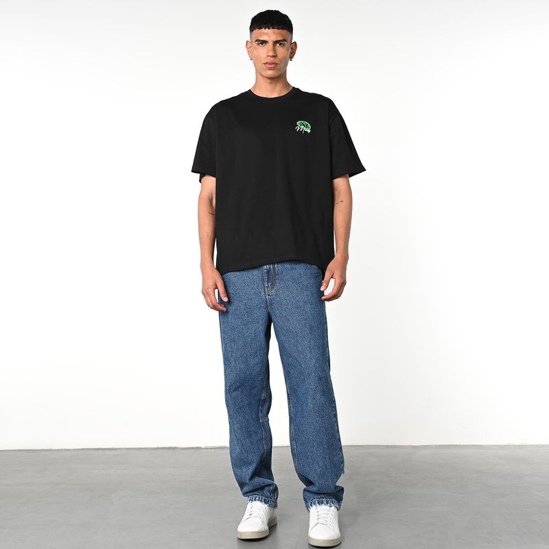 BEARCLIFF - Camiseta Hombre Manga corta con Estampado Oversize de Algodón Bearcliff