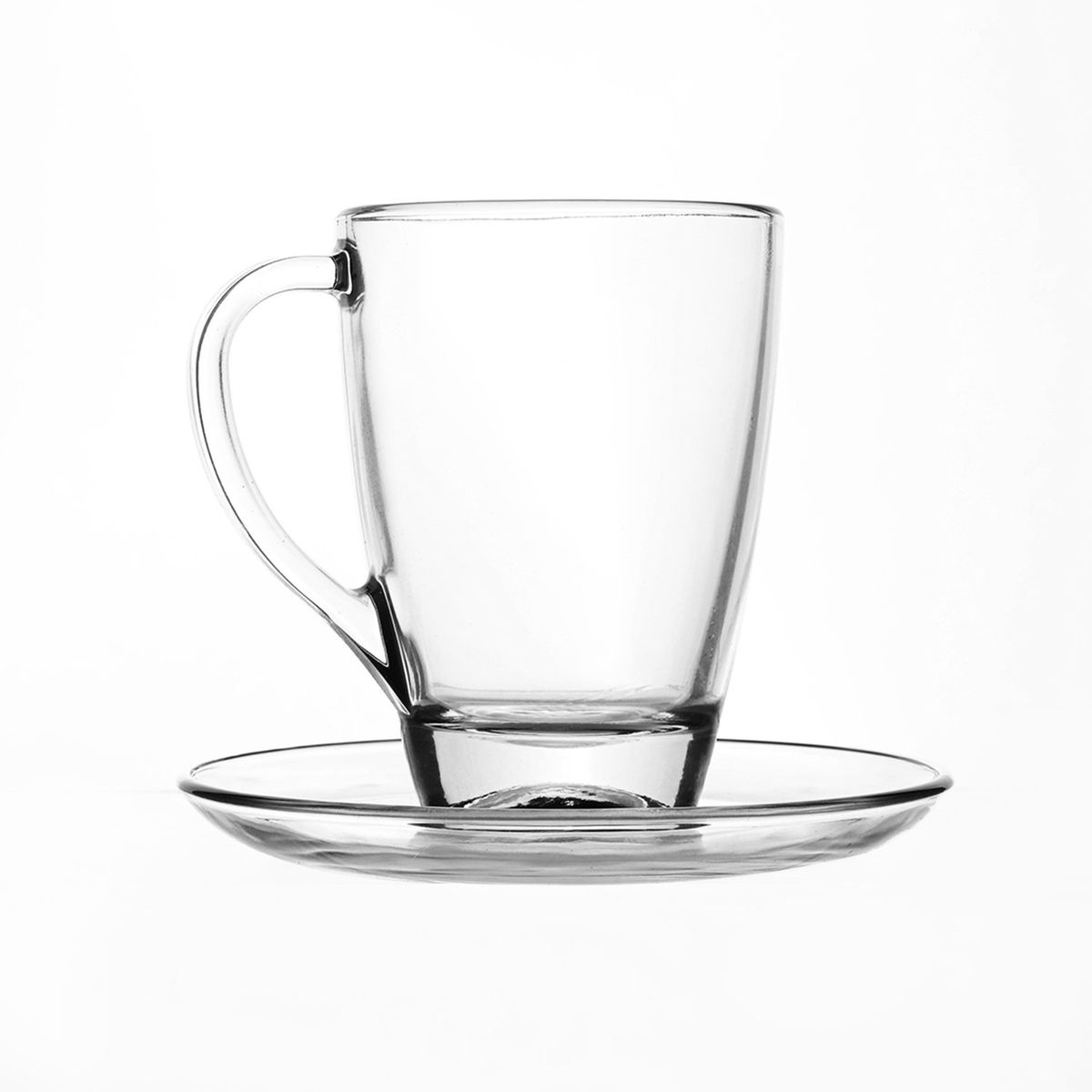 CRISTAR - SET X 8 MUG Y PLATO CAFÉ PERGAMINO