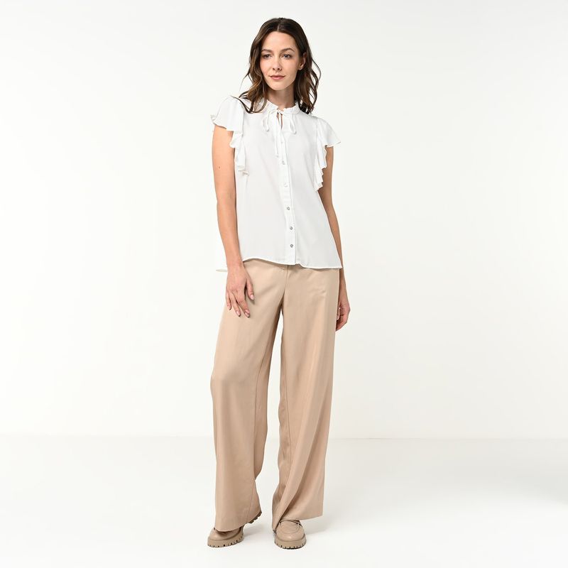 APOLOGY - Camisa Mujer Con Boleros Sin mangas Apology