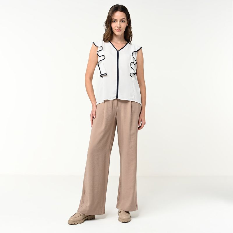 APOLOGY - Camisa Mujer Con Boleros Sin mangas Apology