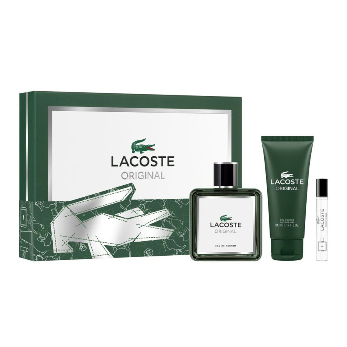 LACOSTE - Set De Perfume Hombre Lacoste Original Cf Eau De Parfum Incluye: 3 Productos