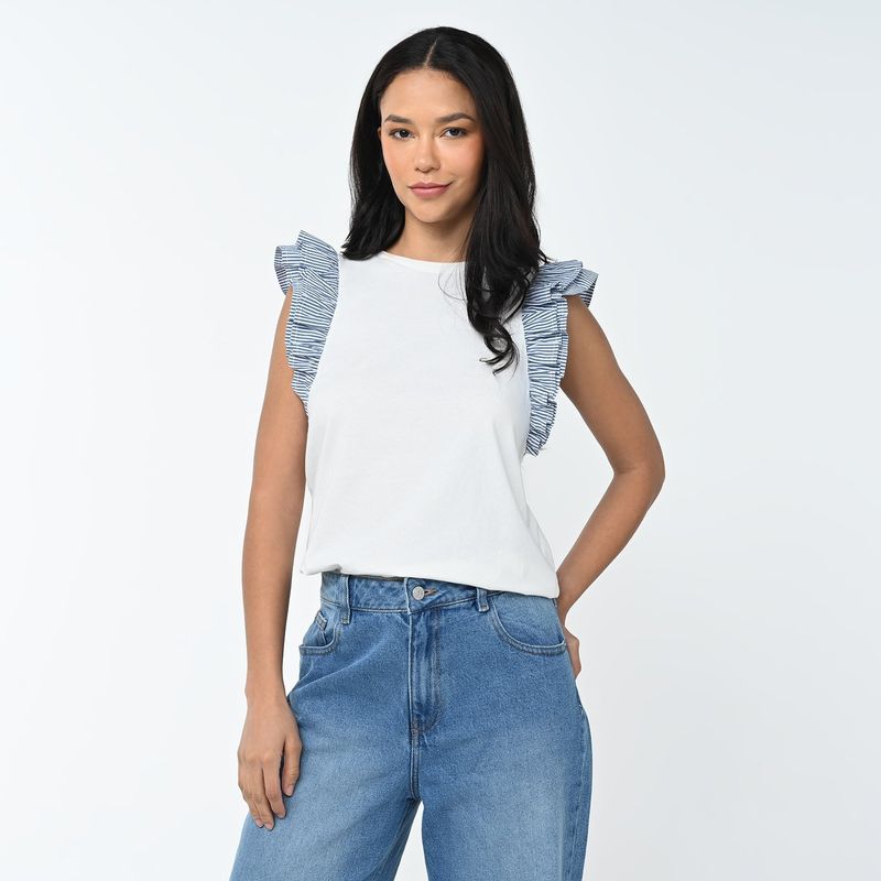 UNIVERSITY CLUB - Blusa Mujer Sin mangas de Algodón University Club