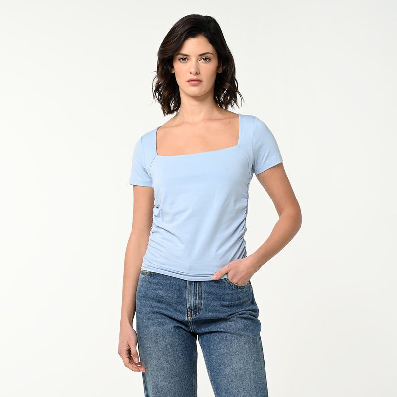 UNIVERSITY CLUB - Blusa Mujer Manga corta de Algodón University Club