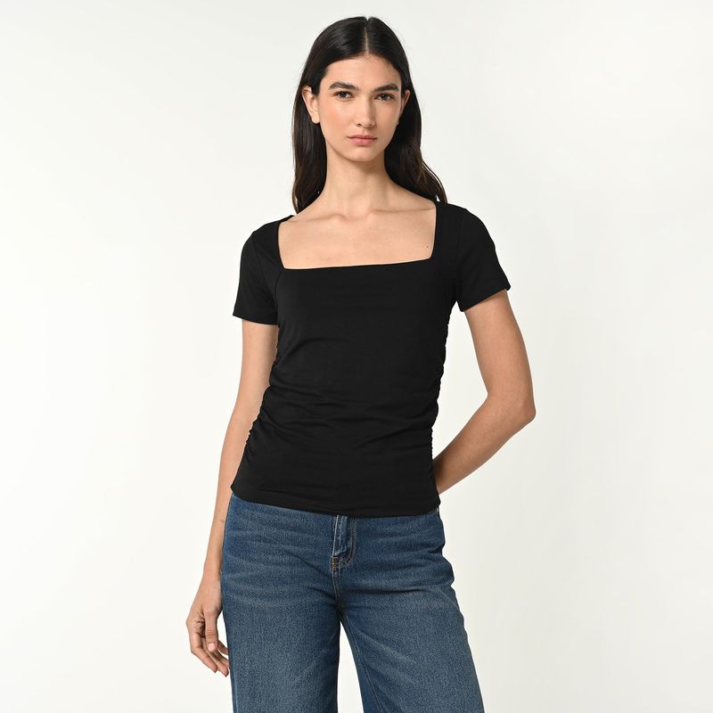 UNIVERSITY CLUB - Blusa Mujer Manga corta de Algodón University Club