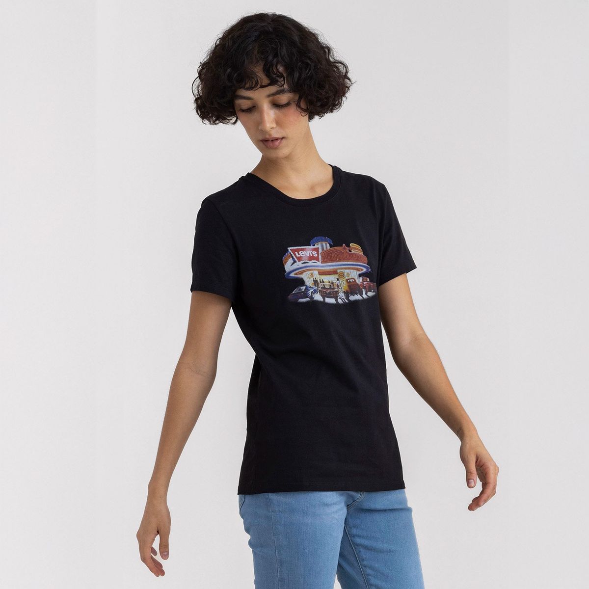 LEVIS - Camiseta Mujer Estampado Manga corta de Algodón Levis