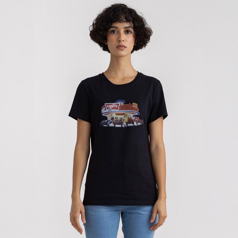 LEVIS - Camiseta Mujer Estampado Manga corta de Algodón Levis