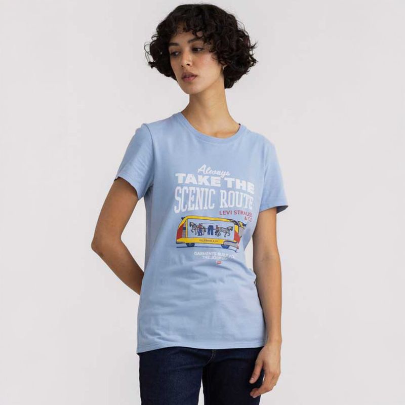 LEVIS - Camiseta Mujer Estampado Manga corta de Algodón Levis