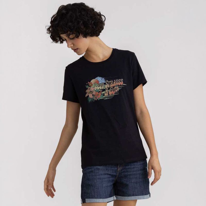 LEVIS - Camiseta Mujer Estampado Manga corta de Algodón Levis