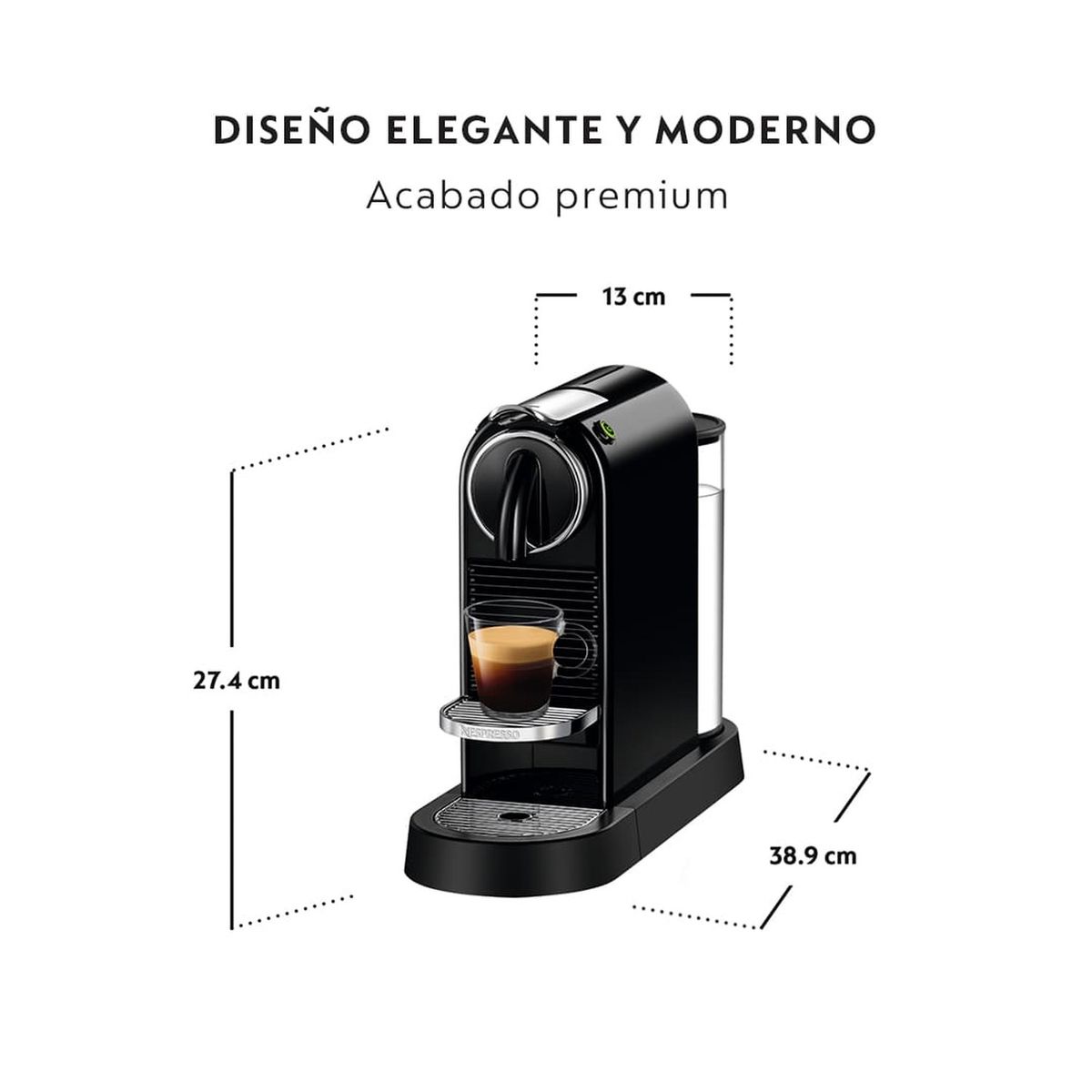 NESPRESSO - Cafetera de Cápsula Nespresso D113-US-WH-NE2 