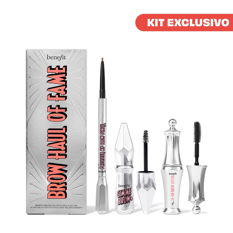 BENEFIT - Kit lápiz de cejas + gel voluminizador de cejas + gel fijador de cejas Benefit Brow Haul of fame