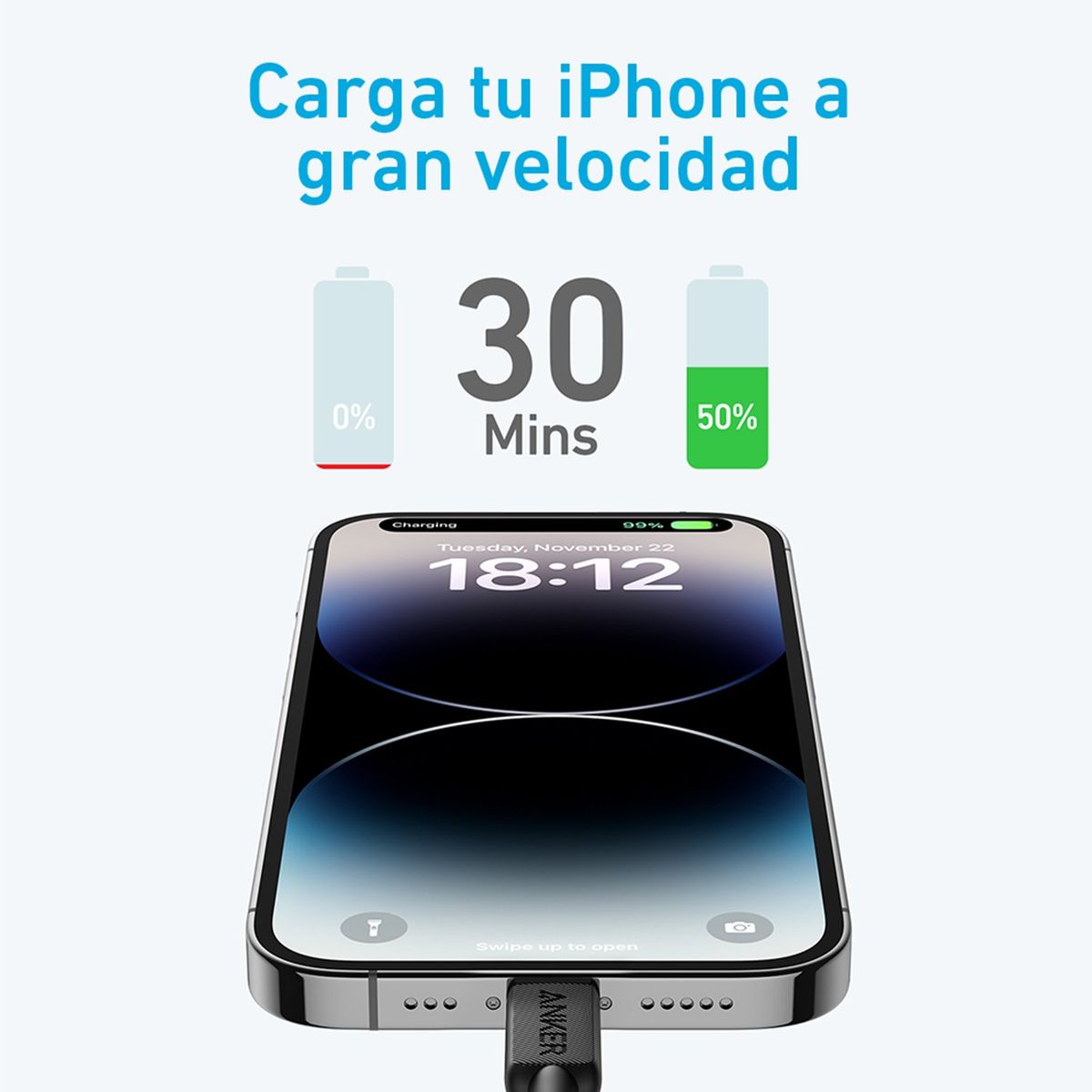 ANKER - Anker Braided Usb-C A Lightning Cable 300 cm Anker