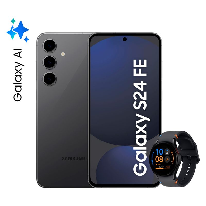 SAMSUNG - Celular Samsung Galaxy S24 FE 256GB + Reloj Watch FE | 8GB RAM | Cámara posterior 50 MP| Cámara frontal 10 MP | Pantalla 6.7 pulgadas + Exyno 2400e
