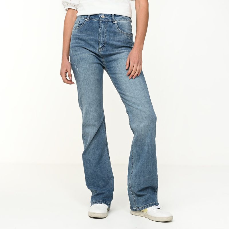 UNIVERSITY CLUB - Jean Flare Mujer Tiro alto University Club