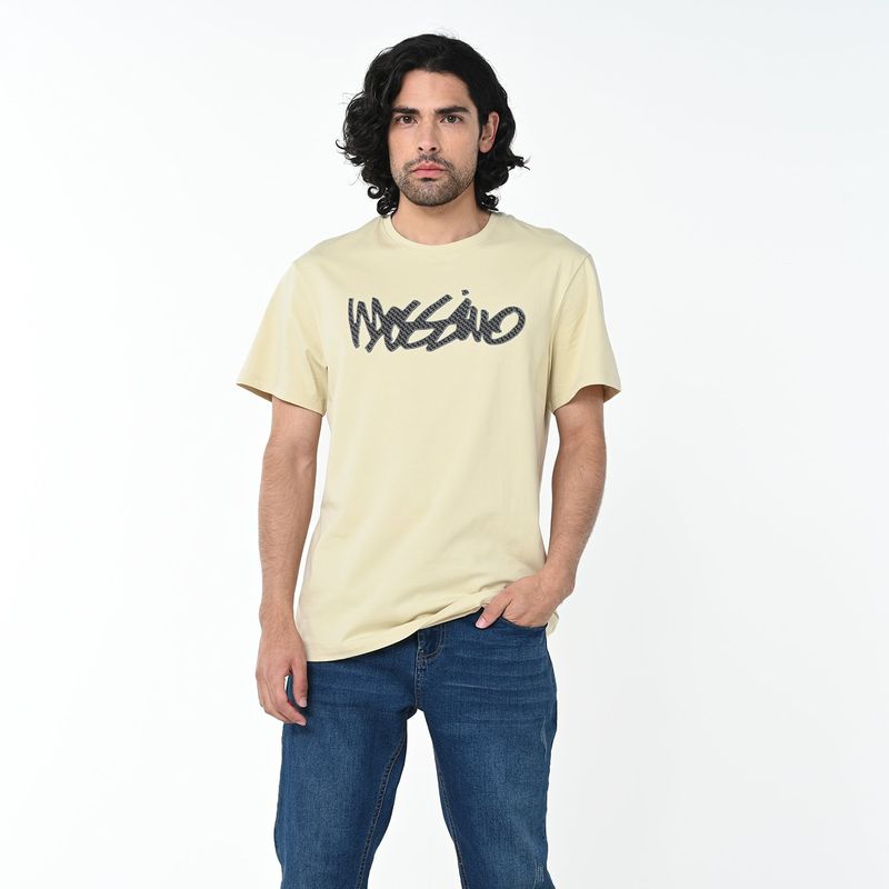 MOSSIMO - Camiseta Hombre Manga corta con Estampado de Algodón Mossimo