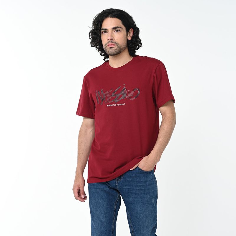 MOSSIMO - Camiseta Hombre Manga corta con Estampado de Algodón Mossimo