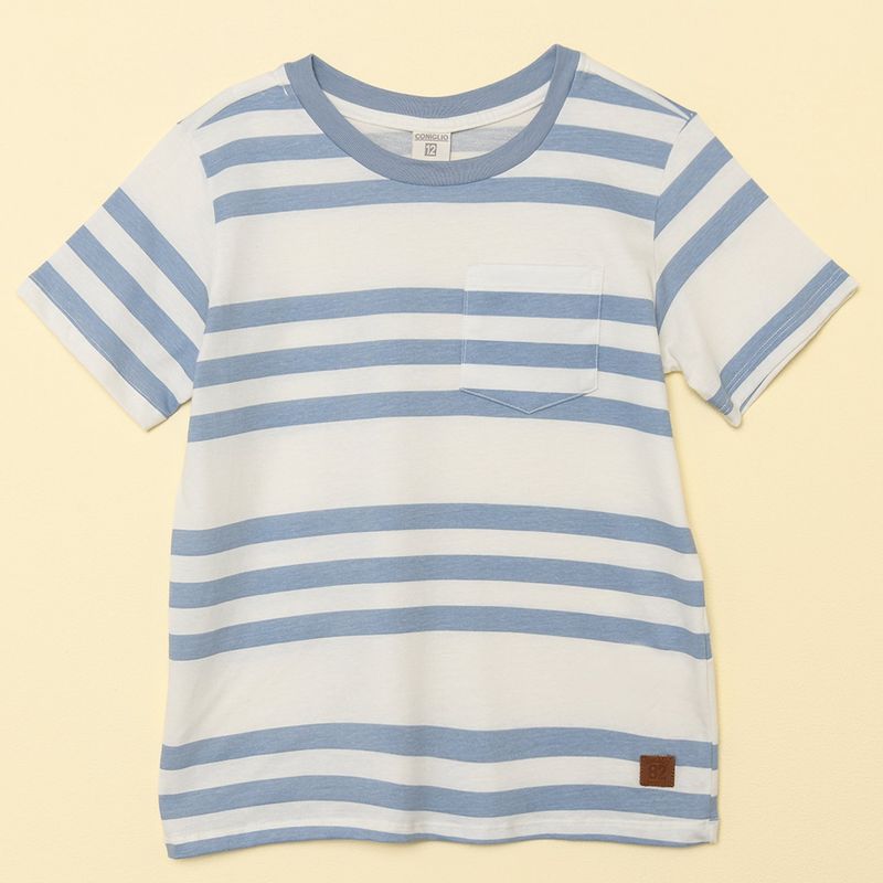 CONIGLIO - Camiseta Niño de Rayas Manga corta Algodón Coniglio