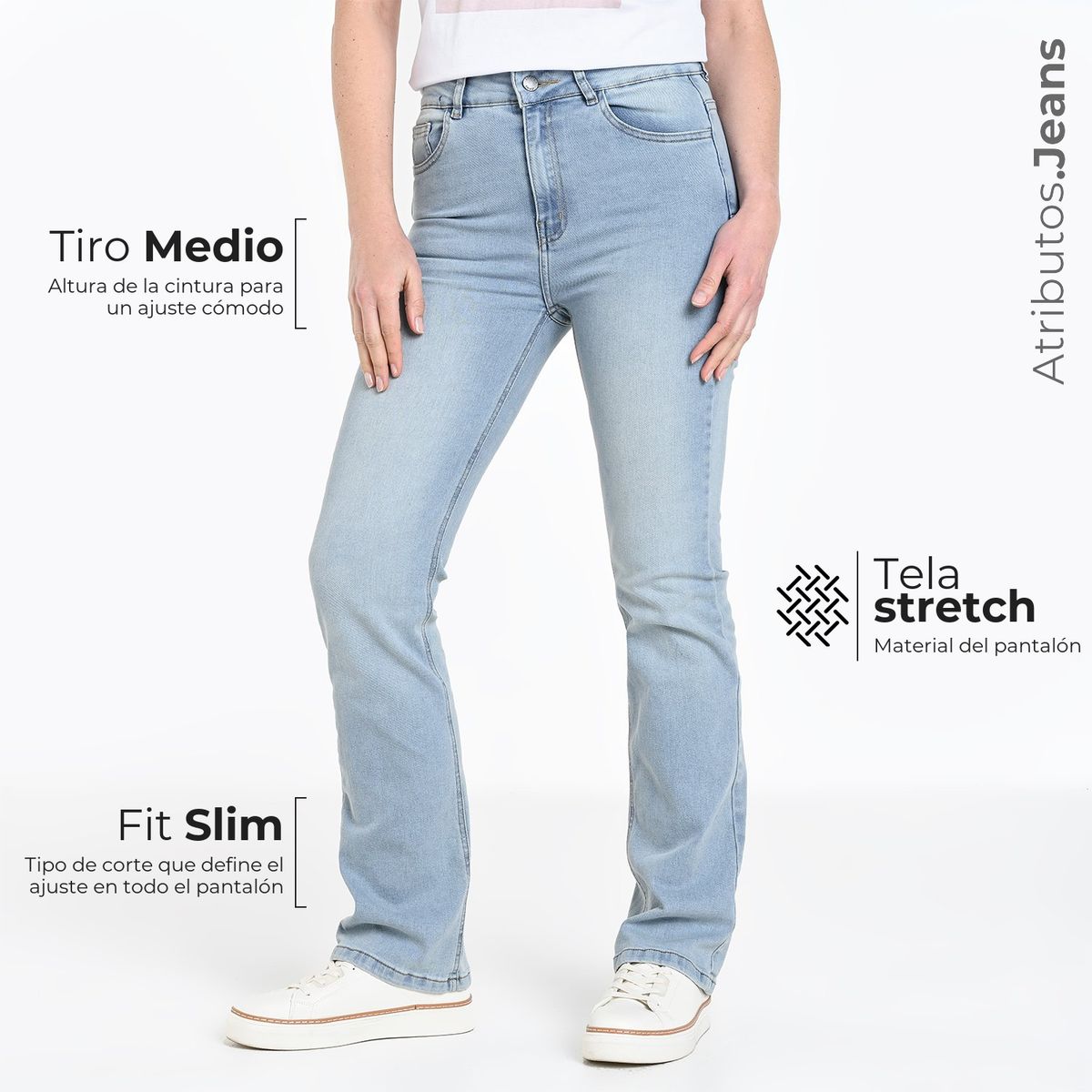 APOLOGY - Jean Slim Mujer Tiro medio Apology